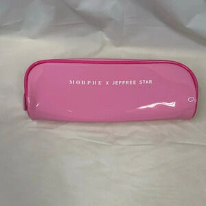 Morphe X Jeffree Star Pink Vinyl Makeup Brush Pouch Bag 9”W x 3.5”H